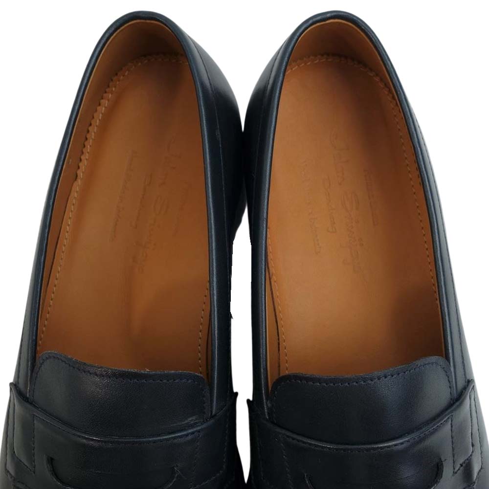 JALAN SRIWIJAYA ジャランスリウァヤ 98589 コインローファー レザーソール ネイビーカーフ UK6 NAVY CALF UK6【極上美品】【中古】