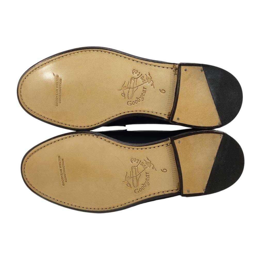 JALAN SRIWIJAYA ジャランスリウァヤ 98589 コインローファー レザーソール ネイビーカーフ UK6 NAVY CALF UK6【極上美品】【中古】