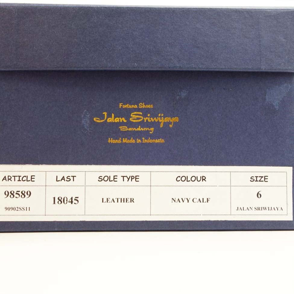 JALAN SRIWIJAYA ジャランスリウァヤ 98589 コインローファー レザーソール ネイビーカーフ UK6 NAVY CALF UK6【極上美品】【中古】