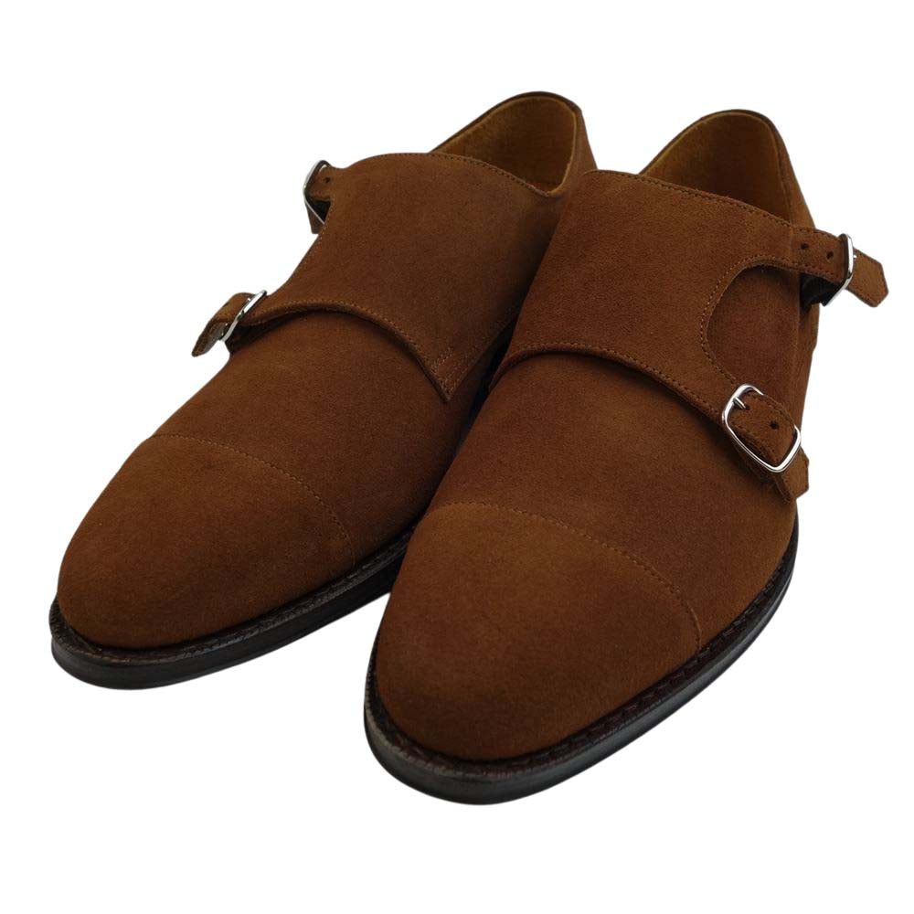 JALAN SRIWIJAYA ジャランスリウァヤ 98374 ダブルモンクストラップ ダイナイトソール ドレスシューズ スナッフスエード UK9.5 CNUFF SUEDE 9.5【極上美品】【中古】