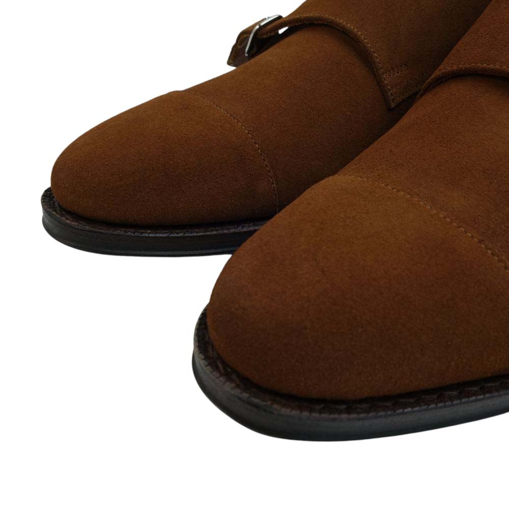 JALAN SRIWIJAYA ジャランスリウァヤ 98374 ダブルモンクストラップ ダイナイトソール ドレスシューズ スナッフスエード UK9.5 CNUFF SUEDE 9.5【極上美品】【中古】