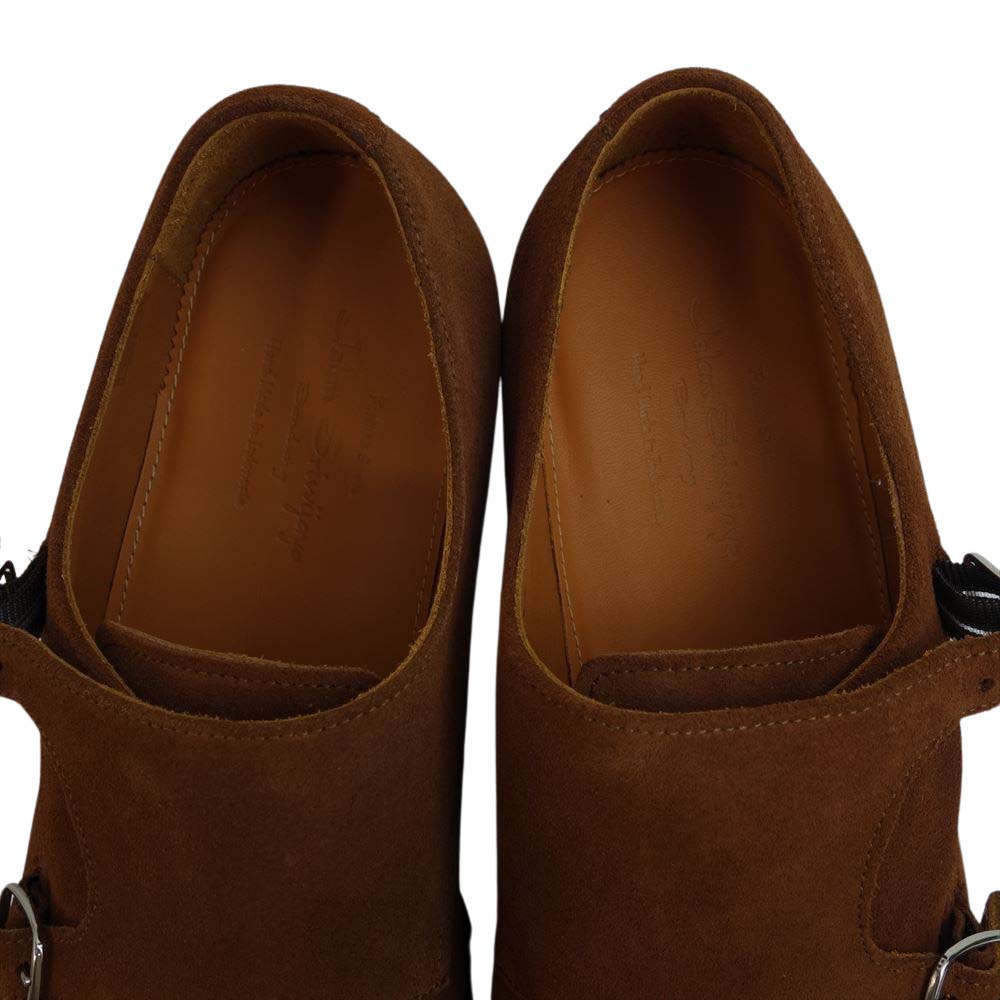 JALAN SRIWIJAYA ジャランスリウァヤ 98374 ダブルモンクストラップ ダイナイトソール ドレスシューズ スナッフスエード UK9.5 CNUFF SUEDE 9.5【極上美品】【中古】