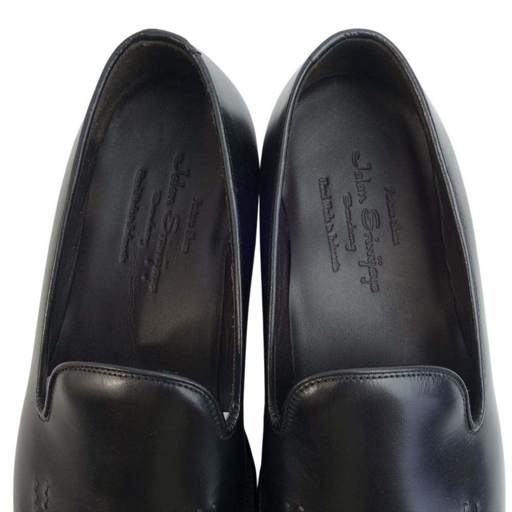 JALAN SRIWIJAYA ジャランスリウァヤ 98957 オペラシューズ スリッポン レザーソール ブラックカーフ UK6 BLACK CALF UK6【極上美品】【中古】