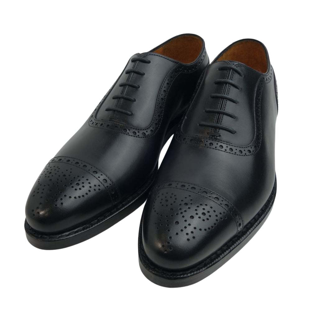 JALAN SRIWIJAYA ジャランスリウァヤ 98441 セミブローグ シューズ ダイナイトソール ブラックカーフ UK6.5 BLACK CALF UK6.5【極上美品】【中古】