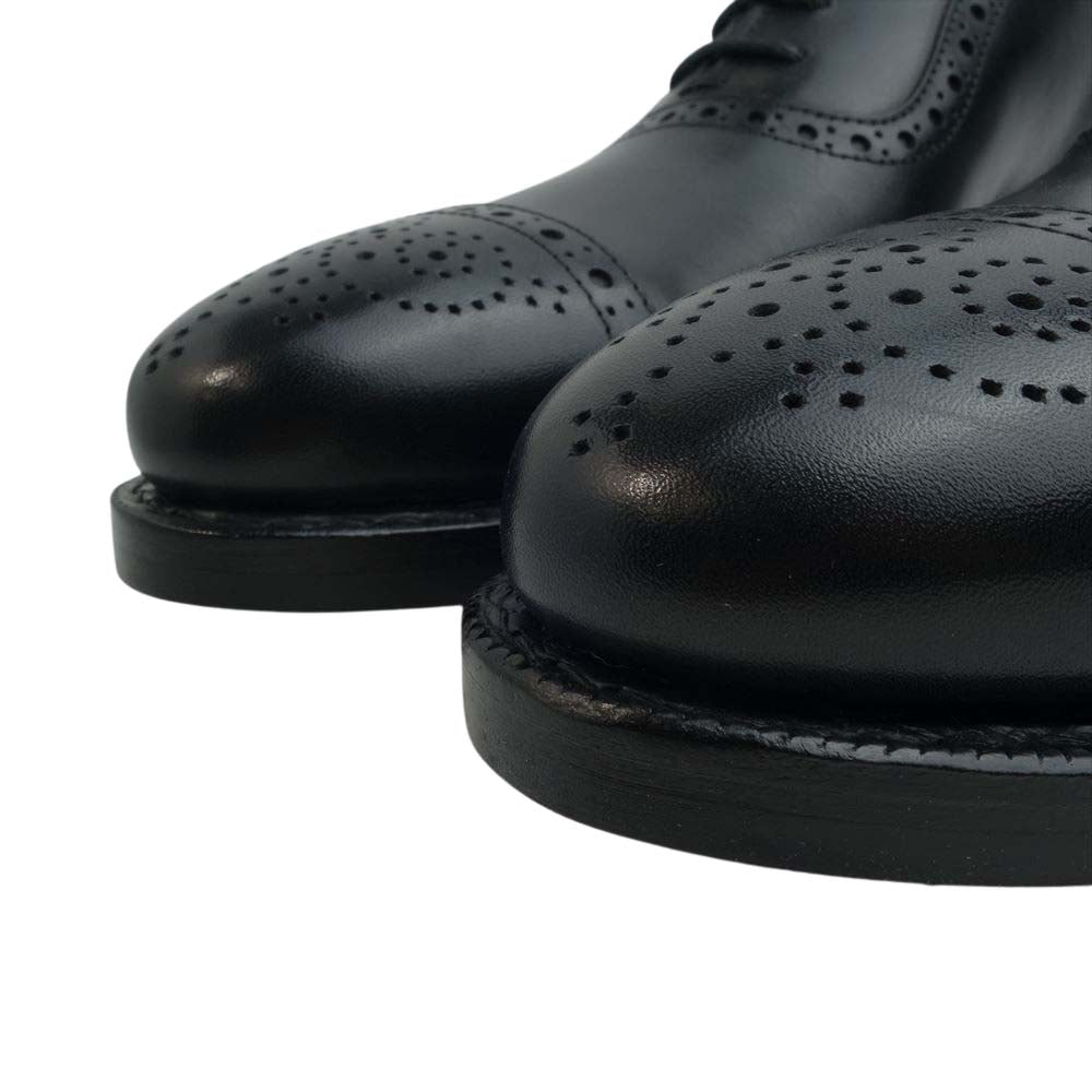 JALAN SRIWIJAYA ジャランスリウァヤ 98441 セミブローグ シューズ ダイナイトソール ブラックカーフ UK6.5 BLACK CALF UK6.5【極上美品】【中古】