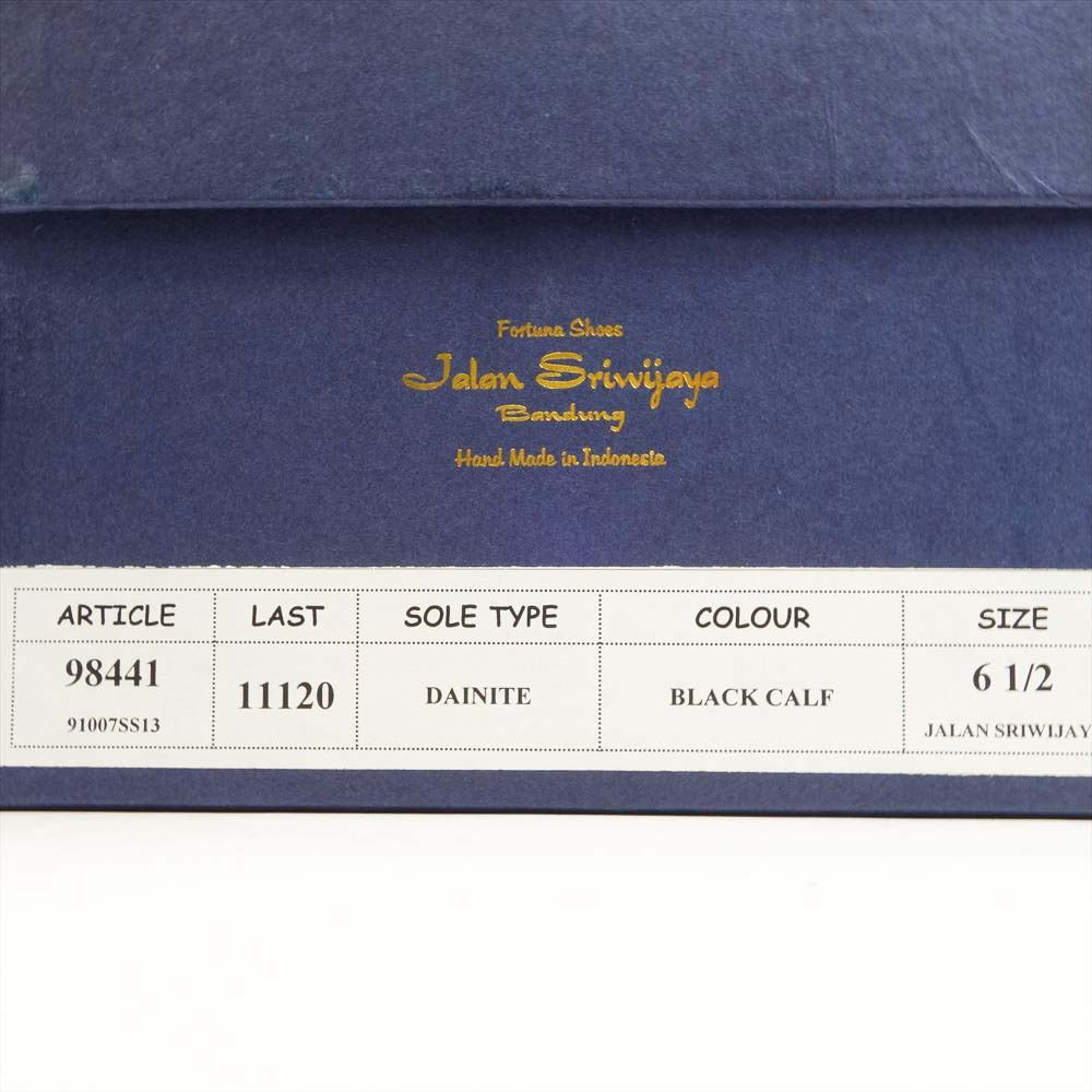 JALAN SRIWIJAYA ジャランスリウァヤ 98441 セミブローグ シューズ ダイナイトソール ブラックカーフ UK6.5 BLACK CALF UK6.5【極上美品】【中古】