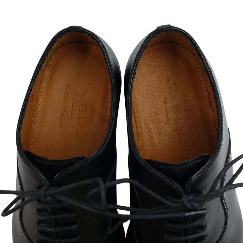 JALAN SRIWIJAYA ジャランスリウァヤ 98475 プレーントゥシューズ レザーソール ブラックカーフ UK6 BLACK CALF UK6【極上美品】【中古】