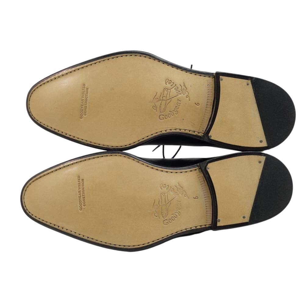 JALAN SRIWIJAYA ジャランスリウァヤ 98475 プレーントゥシューズ レザーソール ブラックカーフ UK6 BLACK CALF UK6【極上美品】【中古】