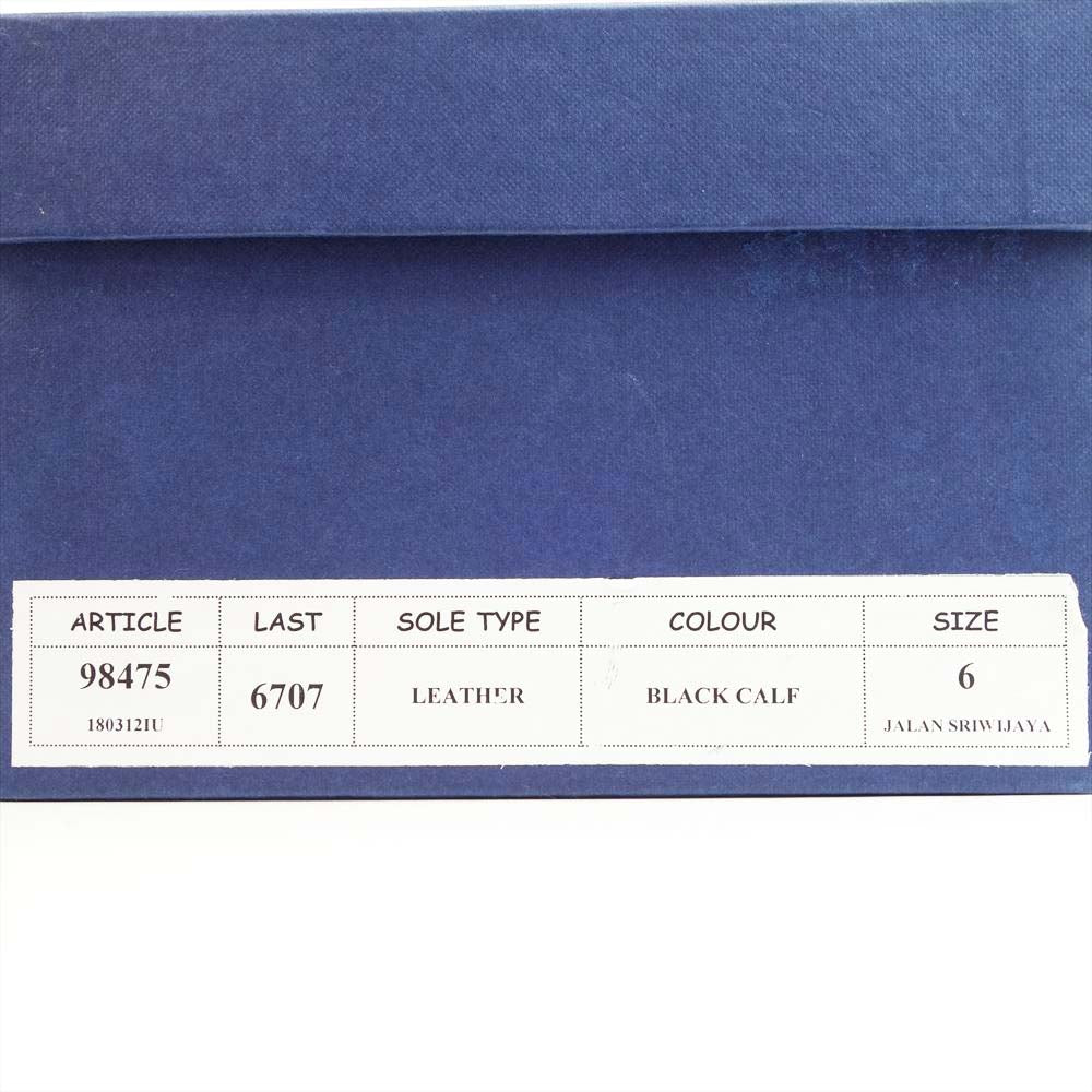 JALAN SRIWIJAYA ジャランスリウァヤ 98475 プレーントゥシューズ レザーソール ブラックカーフ UK6 BLACK CALF UK6【極上美品】【中古】