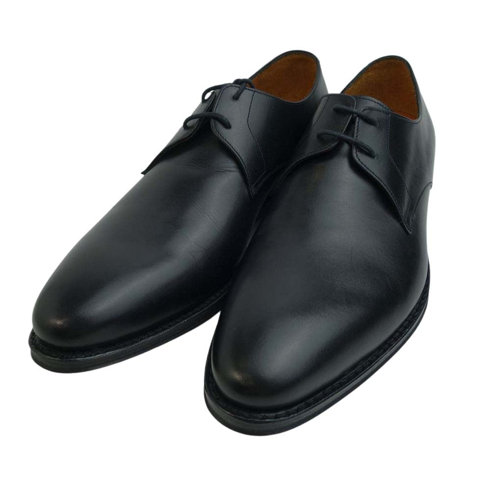 JALAN SRIWIJAYA ジャランスリウァヤ 98406 プレーントゥ ブラックカーフ レザーソール ドレスシューズ UK8 BLACK CALF UK8【極上美品】【中古】