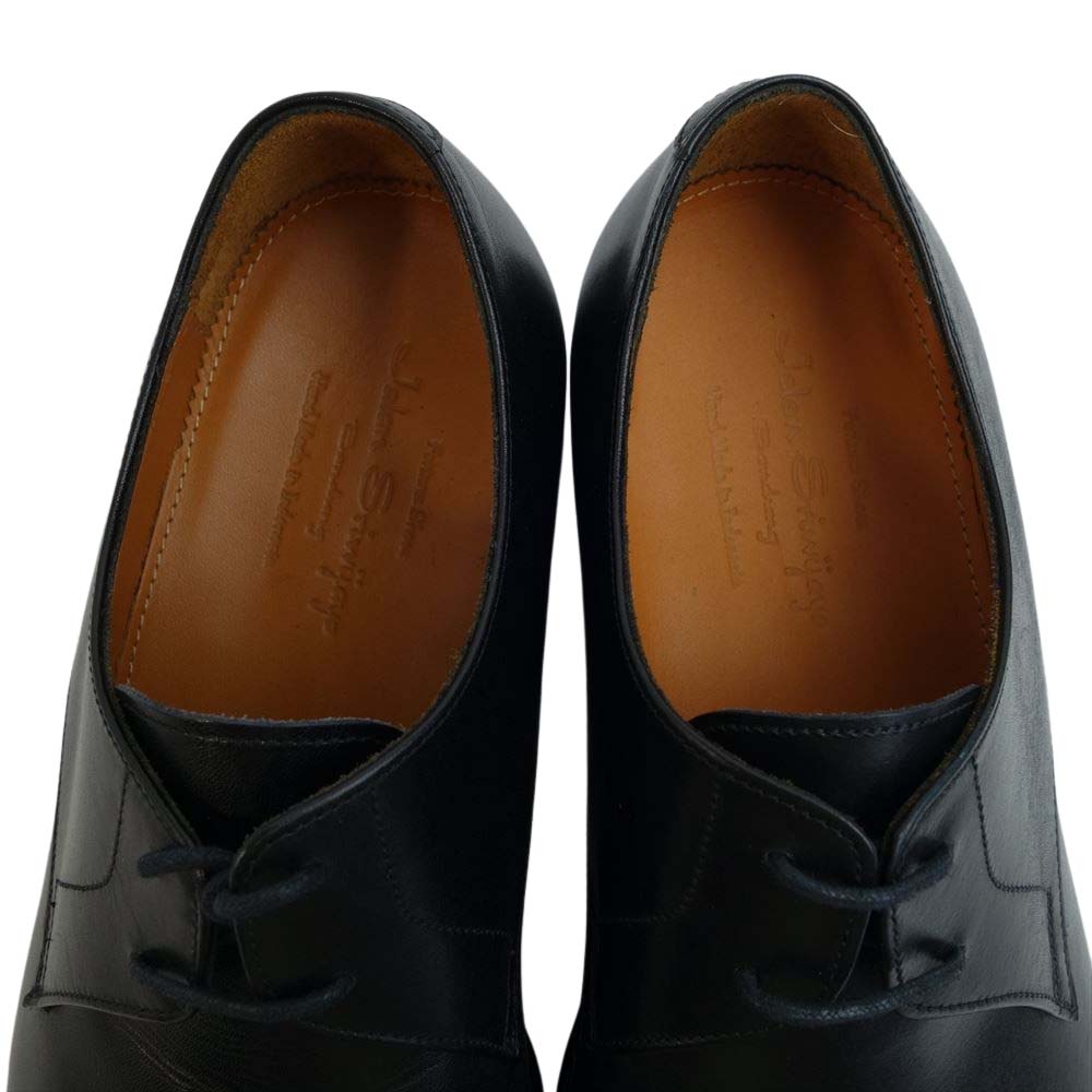 JALAN SRIWIJAYA ジャランスリウァヤ 98406 プレーントゥ ブラックカーフ レザーソール ドレスシューズ UK8 BLACK CALF UK8【極上美品】【中古】