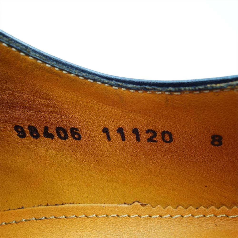 JALAN SRIWIJAYA ジャランスリウァヤ 98406 プレーントゥ ブラックカーフ レザーソール ドレスシューズ UK8 BLACK CALF UK8【極上美品】【中古】