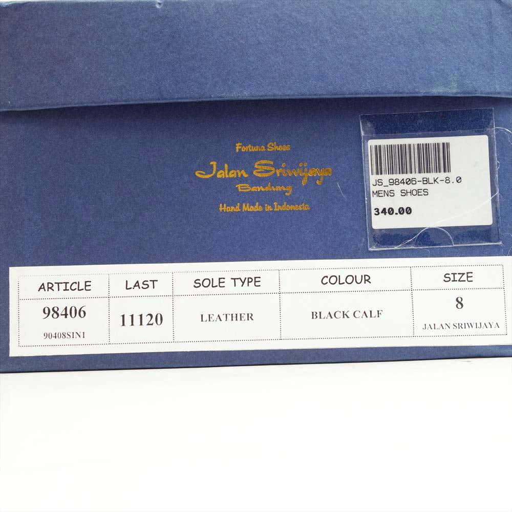 JALAN SRIWIJAYA ジャランスリウァヤ 98406 プレーントゥ ブラックカーフ レザーソール ドレスシューズ UK8 BLACK CALF UK8【極上美品】【中古】