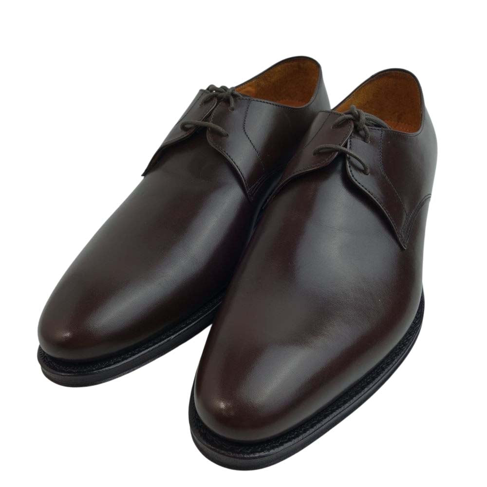 JALAN SRIWIJAYA ジャランスリウァヤ 98406 プレーントゥ レザーソール ドレスシューズ ダークブラウン UK7 D.BROWN SALF UK7【極上美品】【中古】
