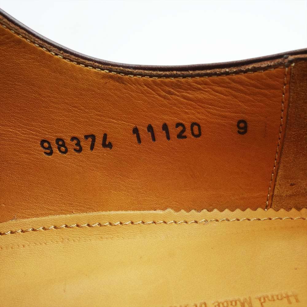 JALAN SRIWIJAYA ジャランスリウァヤ 98374 ダブルモンクストラップ レザーソール ドレスシューズ ダークブラウン UK9 D.BROWN SALF UK9【極上美品】【中古】