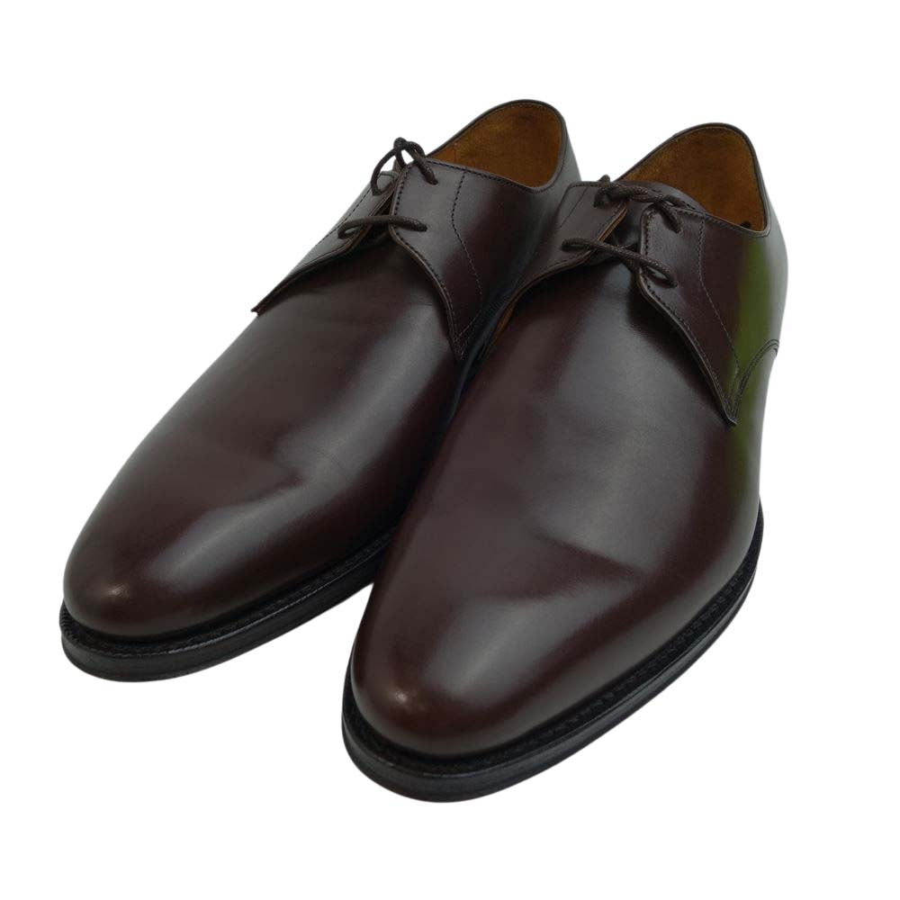 JALAN SRIWIJAYA ジャランスリウァヤ 98406 プレーントゥ レザーソール ドレスシューズ ダークブラウン UK8 D.BROWN SALF UK8【極上美品】【中古】
