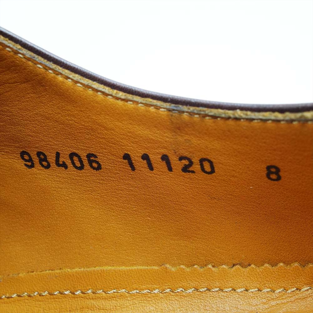 JALAN SRIWIJAYA ジャランスリウァヤ 98406 プレーントゥ レザーソール ドレスシューズ ダークブラウン UK8 D.BROWN SALF UK8【極上美品】【中古】