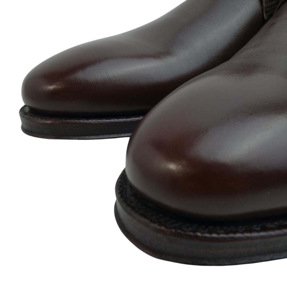 JALAN SRIWIJAYA ジャランスリウァヤ 98406 プレーントゥ レザーソール ドレスシューズ ダークブラウン UK7.5 D.BROWN SALF UK7.5【極上美品】【中古】