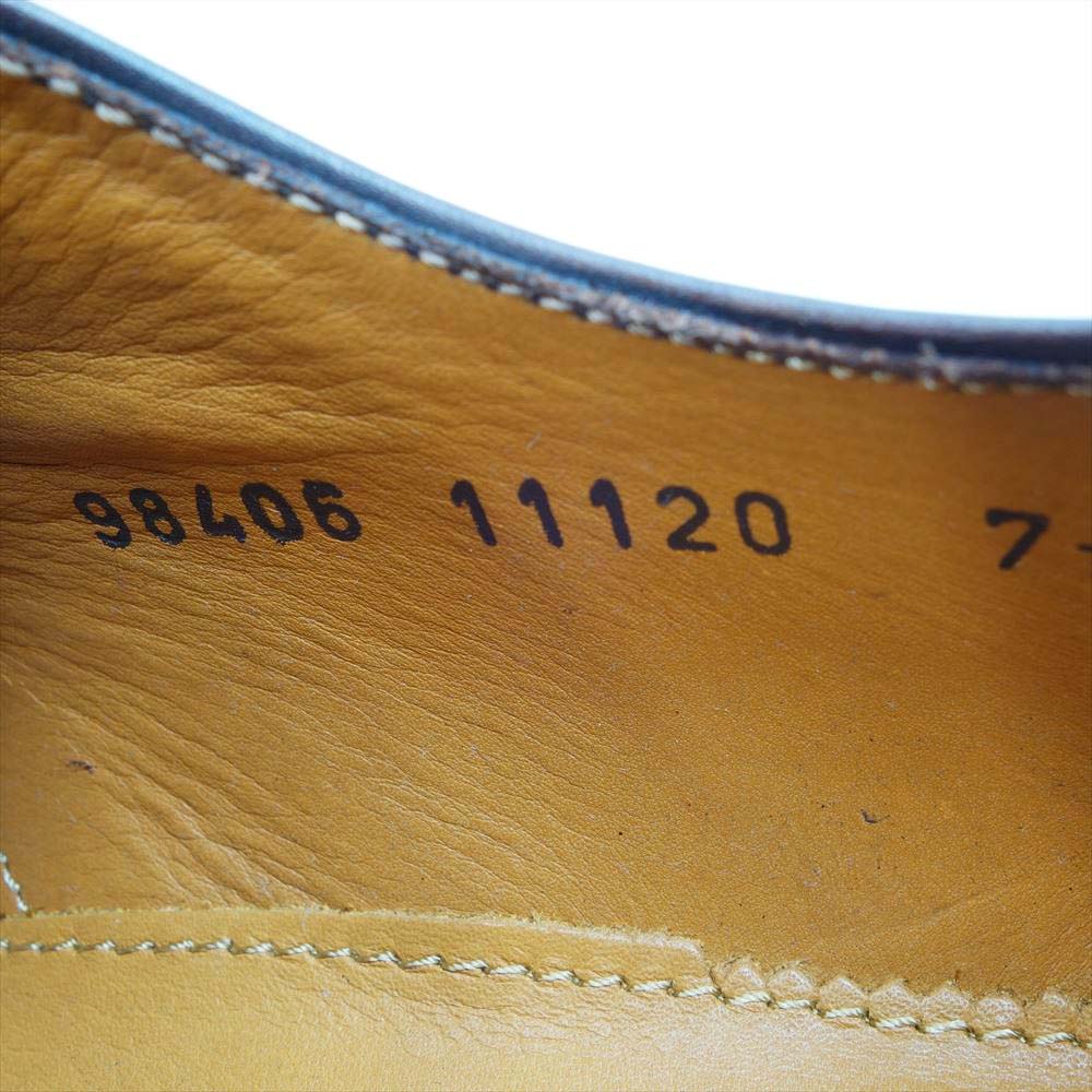 JALAN SRIWIJAYA ジャランスリウァヤ 98406 プレーントゥ レザーソール ドレスシューズ ダークブラウン UK7.5 D.BROWN SALF UK7.5【極上美品】【中古】