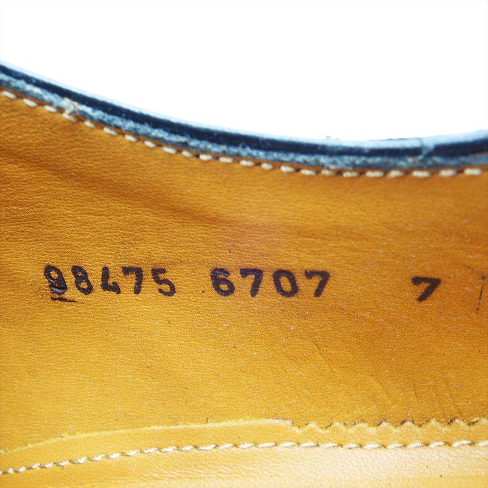 JALAN SRIWIJAYA ジャランスリウァヤ 98475 プレーントゥシューズ レザーソール ブラックカーフ UK7 ブラック系 7【極上美品】【中古】
