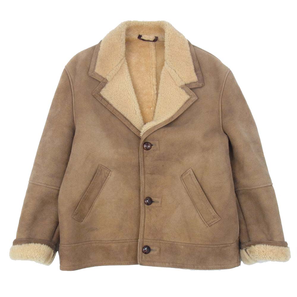 schott ショット USA製 シープスキン ムートン ジャケット ライトブラウン系 40【中古】