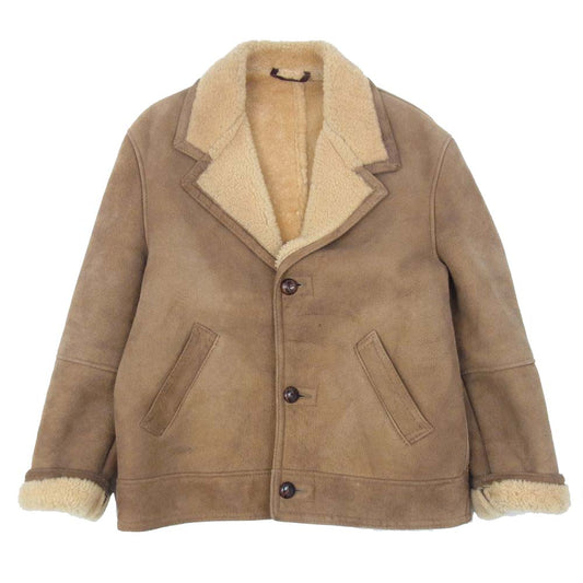 schott ショット USA製 シープスキン ムートン ジャケット ライトブラウン系 40【中古】