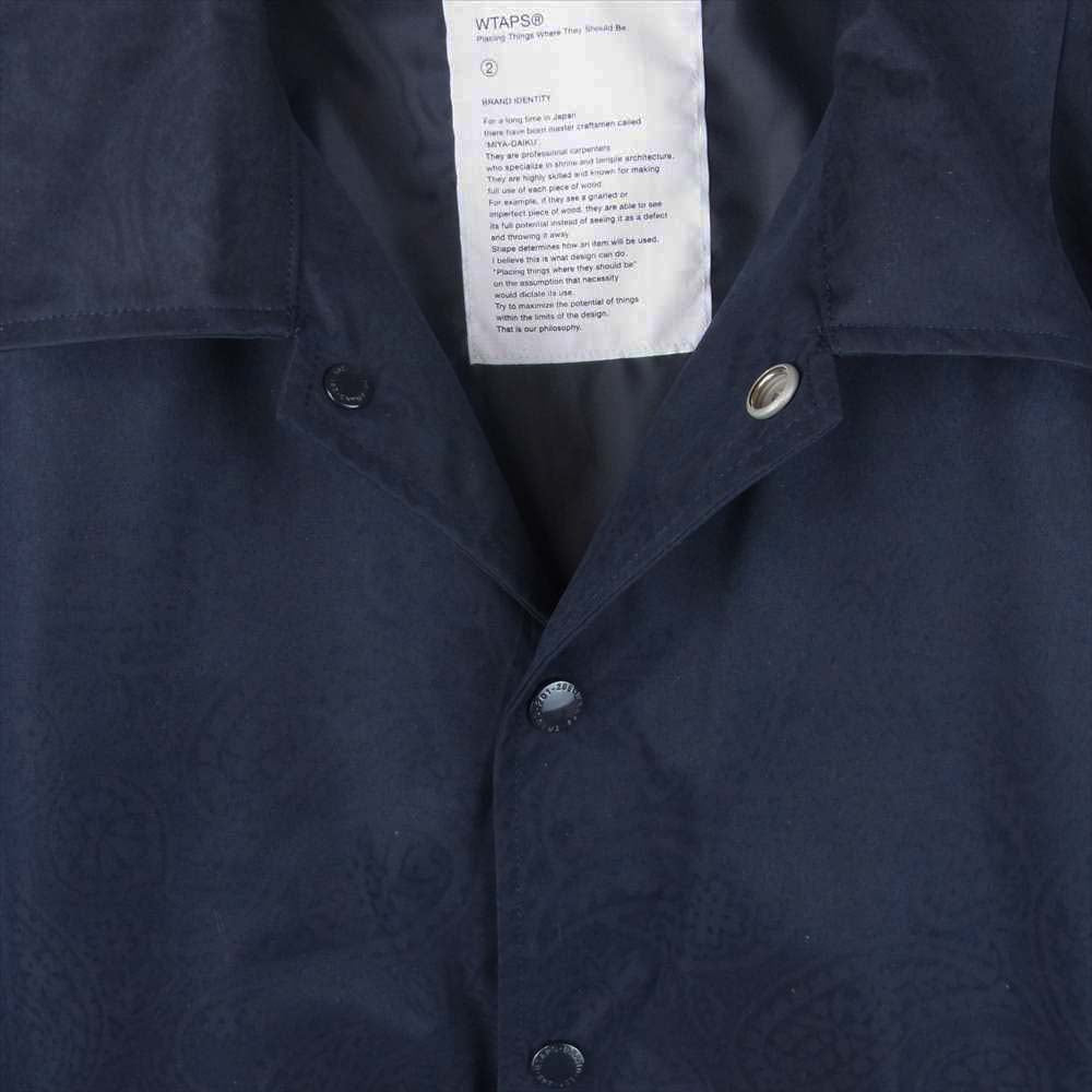 WTAPS ダブルタップス 151SHDT-JKM01 WINDBREAKER 02 JACKET POLYESTER POPLIN ウインドブレーカー コーチ ジャケット ネイビー系 2【中古】