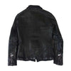 ISAMUKATAYAMA BACKLASH イサムカタヤマバックラッシュ 1498-02 JAPANESE CALF LEATHER JAKET ジャパンカーフ 製品染め 襟付き レザー ライダース ブラック系 2【中古】