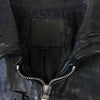 ISAMUKATAYAMA BACKLASH イサムカタヤマバックラッシュ 1498-02 JAPANESE CALF LEATHER JAKET ジャパンカーフ 製品染め 襟付き レザー ライダース ブラック系 2【中古】