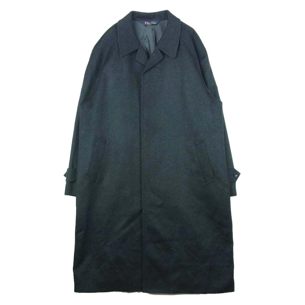 Brooks Brothers ブルックスブラザーズ 40714-12 国内正規品 カシミヤ 比翼 ステンカラー コート ダークグレー系【美品】【中古】