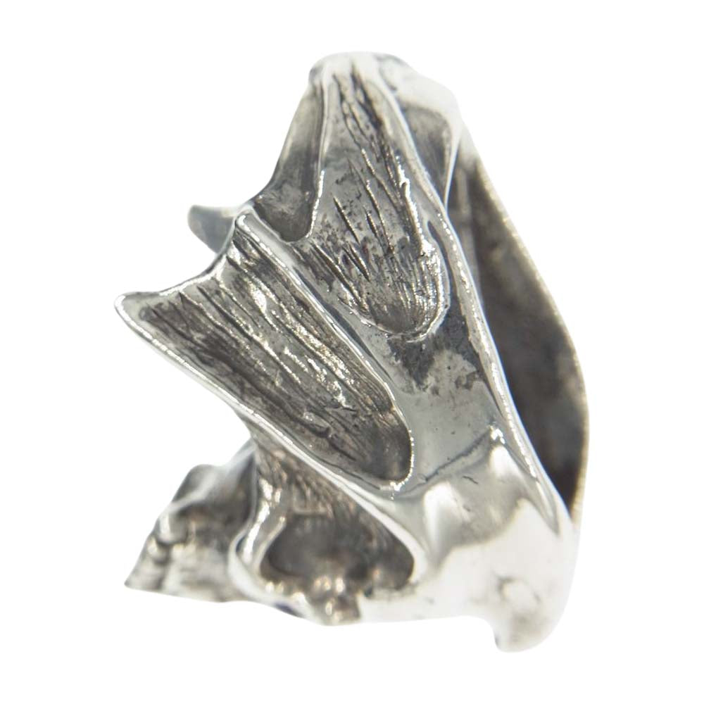 CRAZY PIG クレイジーピッグ スカル ストーン カスタム リング シルバー系【中古】