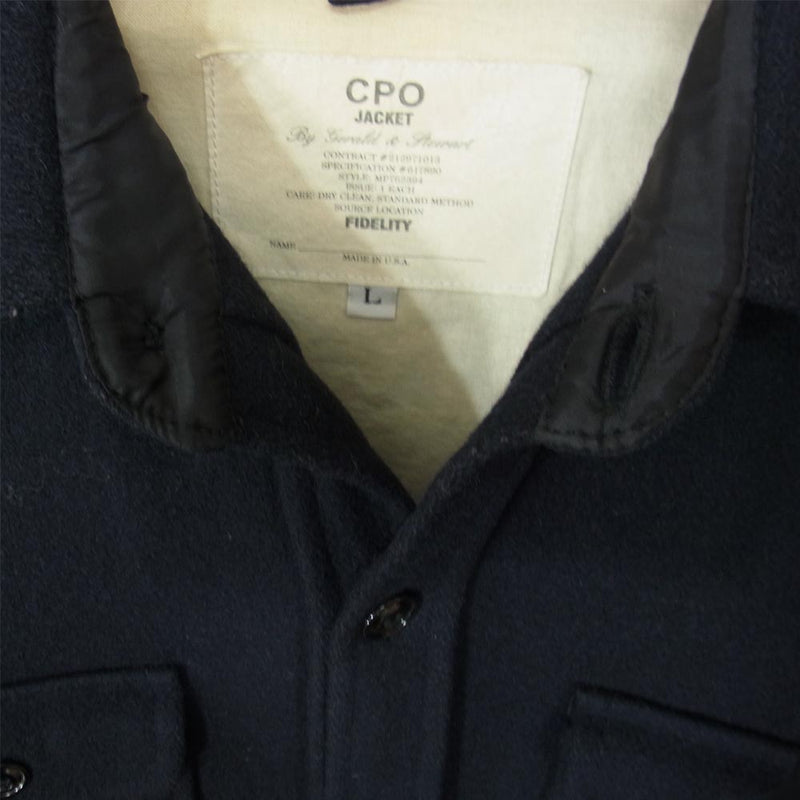 FIDELITY フィデリティ CPO JACKET ウール シャツ ネイビー系 L【中古】