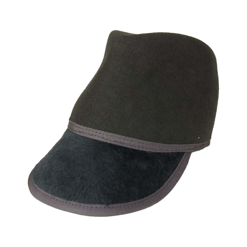 ナイン テーラー MADE IN JAPAN BRENTA CAP ウール ラビット キャップ ブラウン系【新古品】【未使用】【中古】