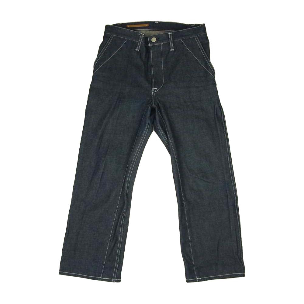 Scye サイ 5219-81522 Denim Back Cinch Trousers シンチバック ワイドストレート デニム インディゴブルー系 28【美品】【中古】