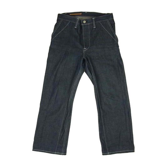 Scye サイ 5219-81522 Denim Back Cinch Trousers シンチバック ワイドストレート デニム インディゴブルー系 28【美品】【中古】