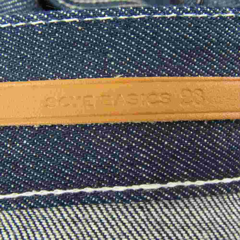 Scye サイ 5219-81522 Denim Back Cinch Trousers シンチバック ワイドストレート デニム インディゴブルー系 28【美品】【中古】