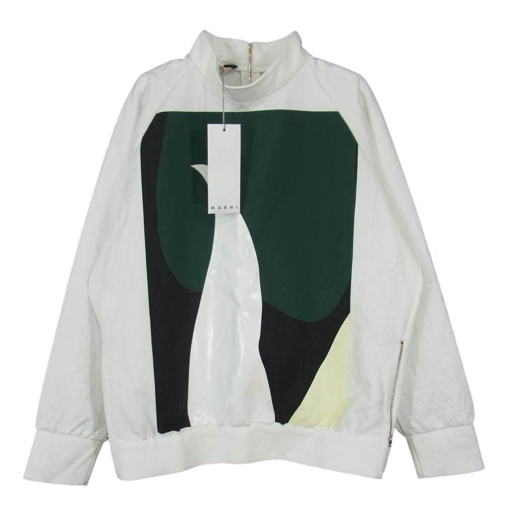 MARNI マルニ 国内正規品 モックネック サイドジップ プルオーバー カットソー ホワイト系 42【中古】