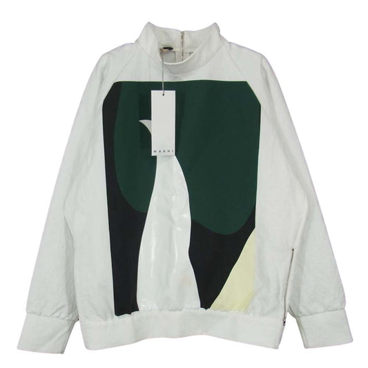 MARNI マルニ 国内正規品 モックネック サイドジップ プルオーバー カットソー ホワイト系 42【中古】