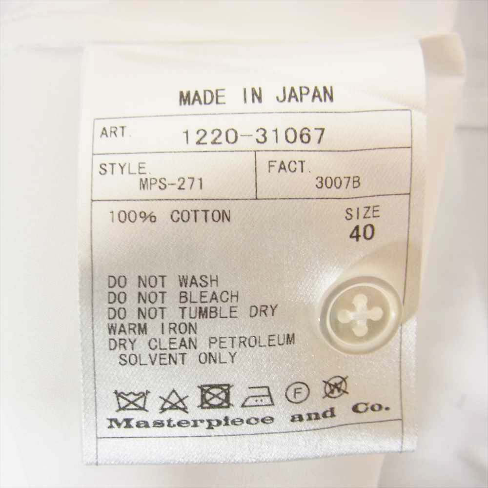 Scye サイ 20SS 1220-31067 ギザコットン ハイネック ピンタック プリーツ ブラウス ホワイト系 40【中古】