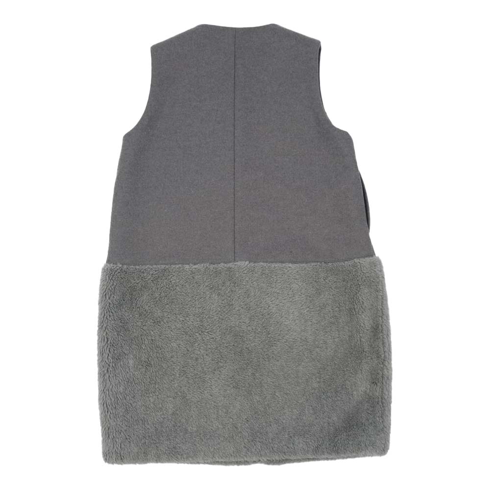THE RERACS ザリラクス 16AW 16FW-REOP-032L ジップアップ ロング ボア ベスト グレー グレー系 38【美品】【中古】