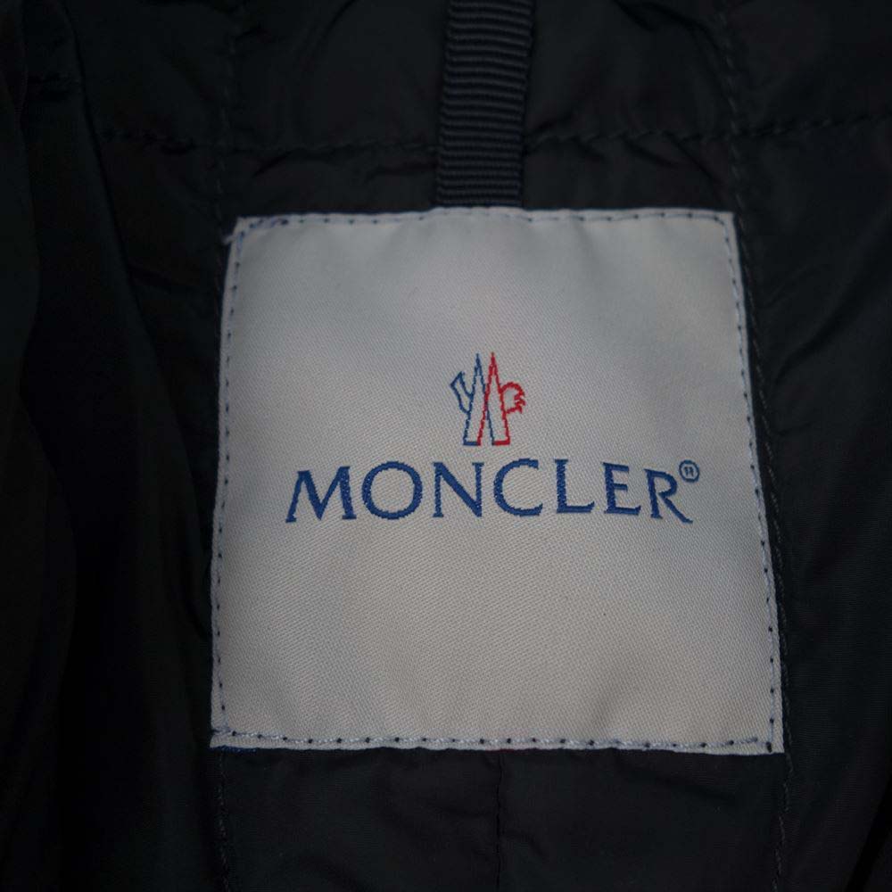 MONCLER モンクレール ヘリンボーンウール ダウン コート ダークグレー系 ブラック系【中古】