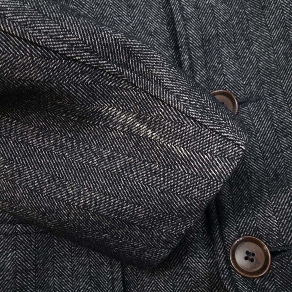 MONCLER モンクレール ヘリンボーンウール ダウン コート ダークグレー系 ブラック系【中古】