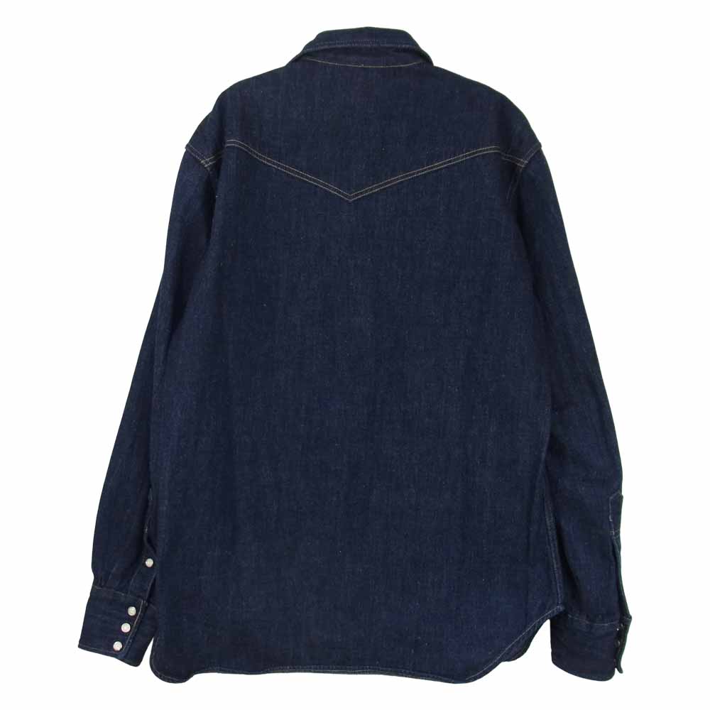 WAREHOUSE ウエアハウス 3001 LONG HORN TYPE DENIM WESTERN SHIRTS デニム ウエスタン シャツ インディゴブルー系 42【美品】【中古】