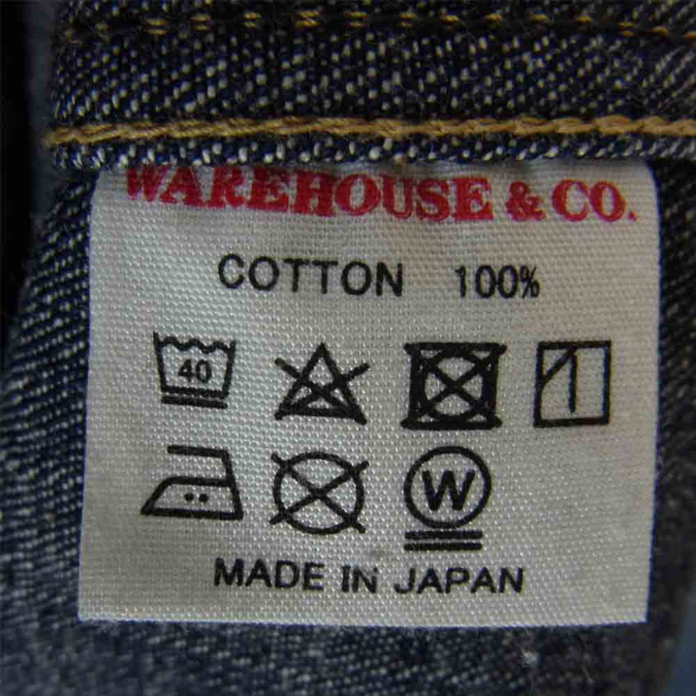 WAREHOUSE ウエアハウス 3001 LONG HORN TYPE DENIM WESTERN SHIRTS デニム ウエスタン シャツ インディゴブルー系 42【美品】【中古】