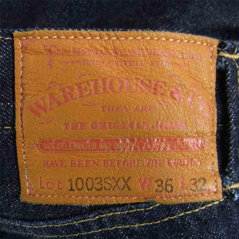 WAREHOUSE ウエアハウス DUCK DIGGER 1003SXX 1945モデル ペンキステッチ デニム パンツ インディゴブルー系 36【中古】