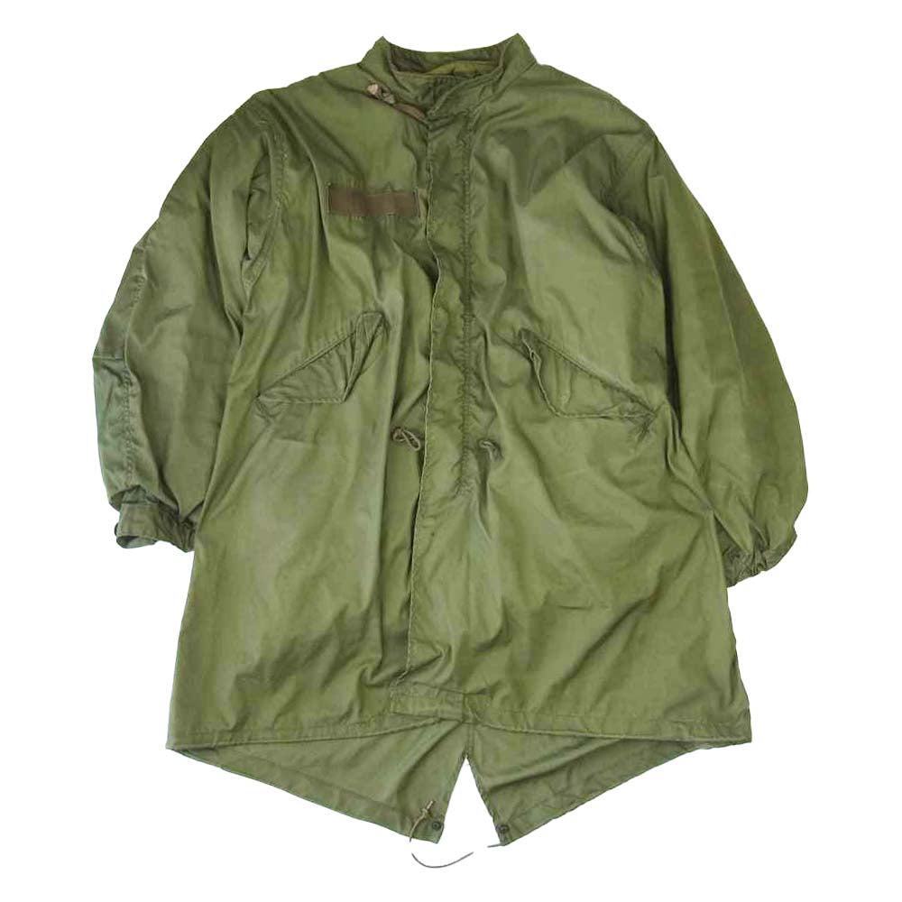 米軍 DLA100-83-C-0441 ヴィンテージ 80s M-65 キルトライニング付き フィッシュテール モッズコート カーキ系 L【中古】