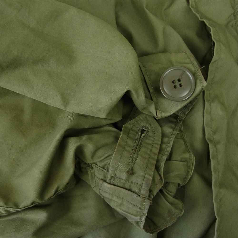 米軍 DLA100-83-C-0441 ヴィンテージ 80s M-65 キルトライニング付き フィッシュテール モッズコート カーキ系 L【中古】