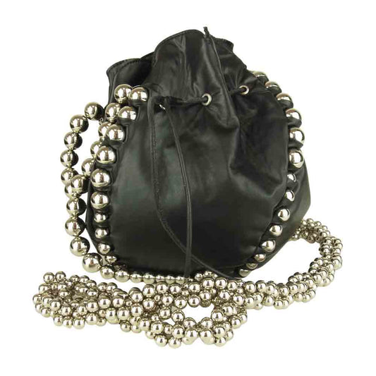 COMME des GARCONS コムデギャルソン ノワールケイニノミヤ noir kei ninomiya 3G-V010 ボールチェーン ショルダー バッグ ブラック系【美品】【中古】