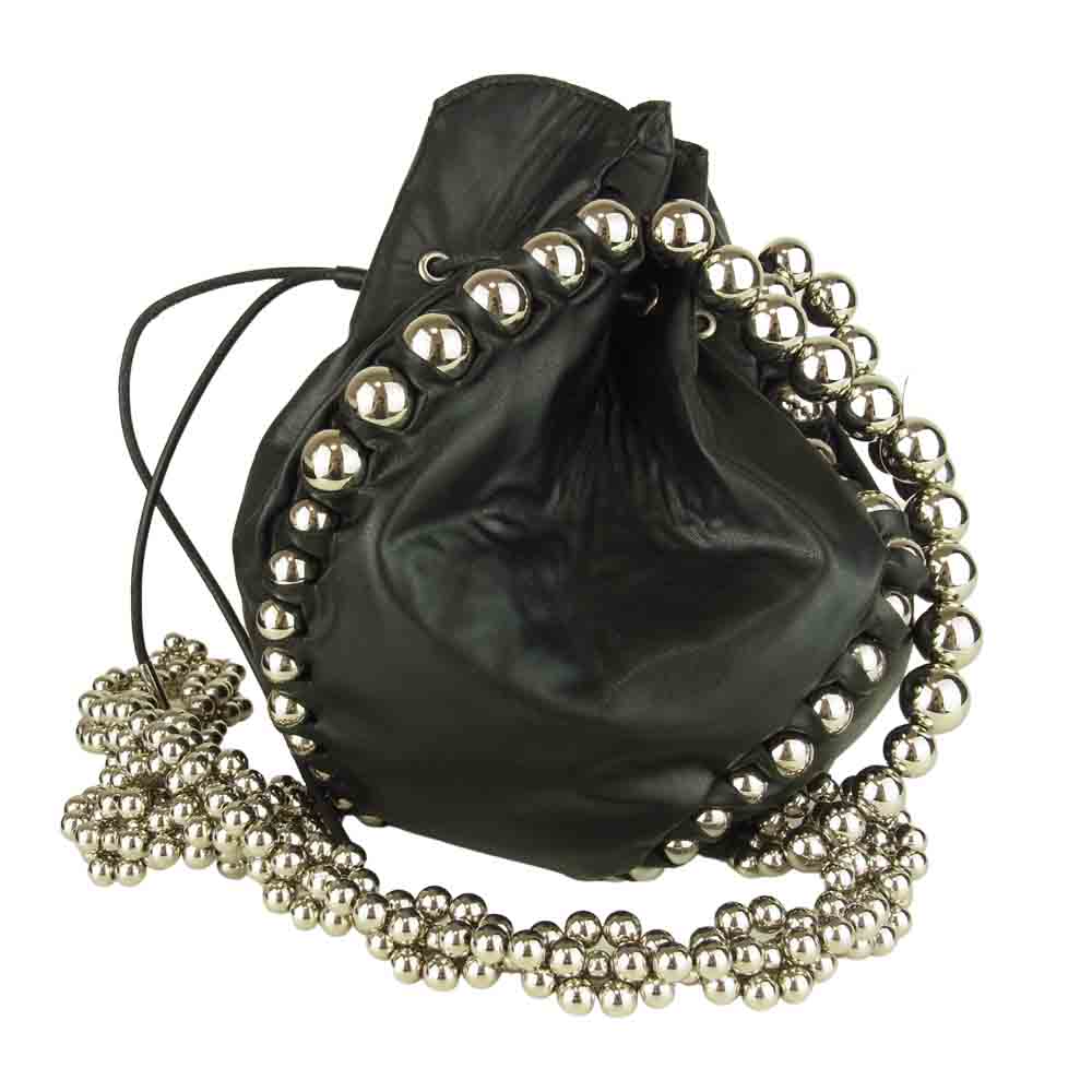 COMME des GARCONS コムデギャルソン ノワールケイニノミヤ noir kei ninomiya 3G-V010 ボールチェーン ショルダー バッグ ブラック系【美品】【中古】