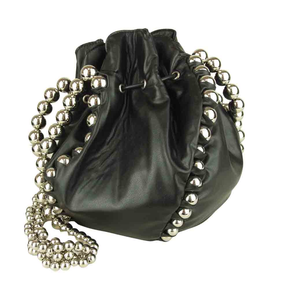 COMME des GARCONS コムデギャルソン ノワールケイニノミヤ noir kei ninomiya 3G-V010 ボールチェーン ショルダー バッグ ブラック系【美品】【中古】